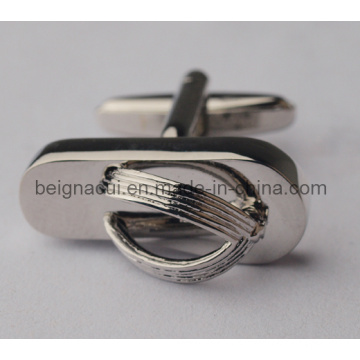 Slippers Cufflinks Unique Rhodium Plated Silver Cufflinks